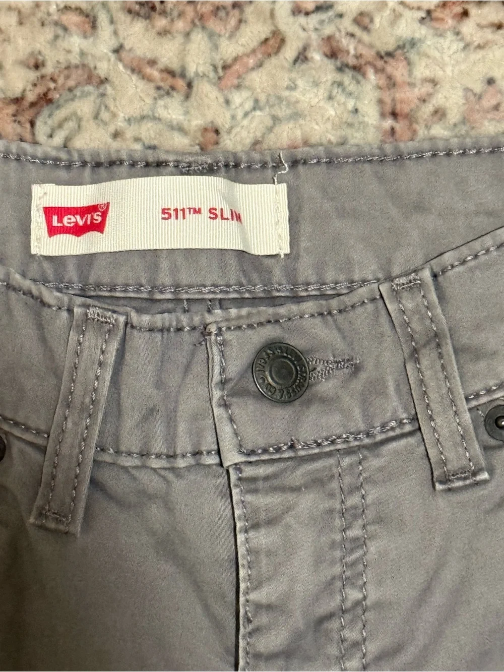 Levi's Kids Slim Straight Chinos in Gray Size 14